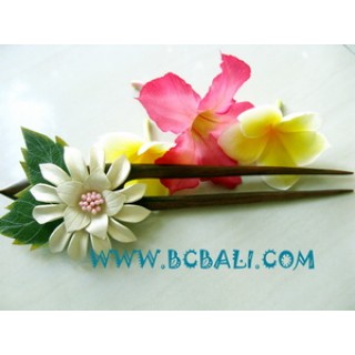 Hair Stick Wood Flower